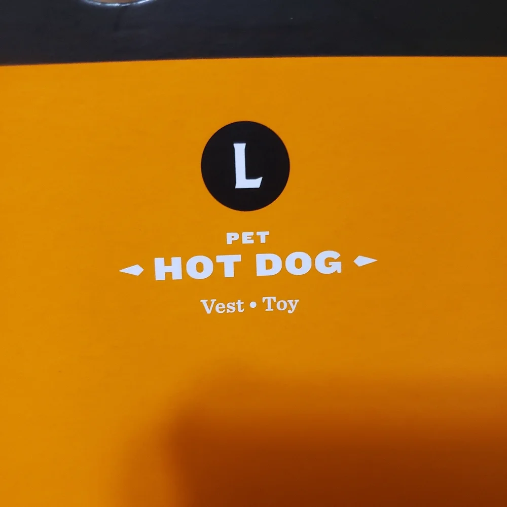 Hotdog Dog Costume Size Large With Ketchup Toy New With Tags Hyde And Eek
